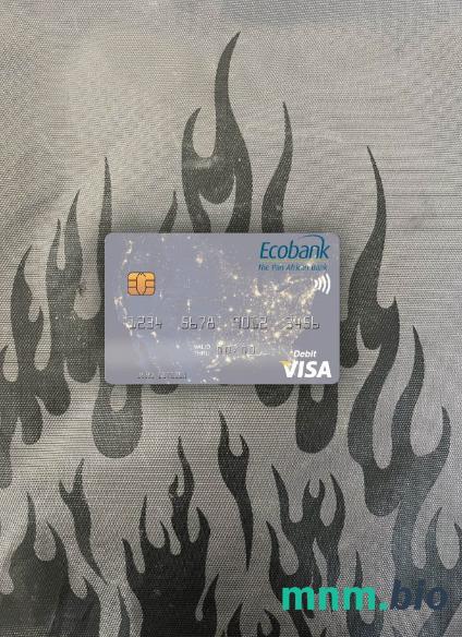 Niger Ecobank visa obciążyć card wygląd fotograficzny skan PSD + zdjęcie